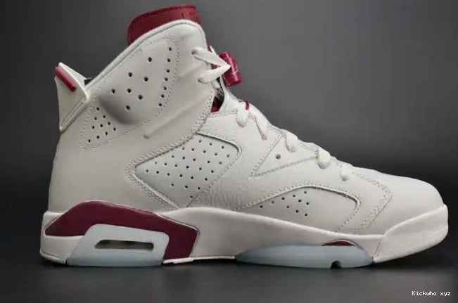 6 Retro Jordan Air white 384664-116 Maroon 0516